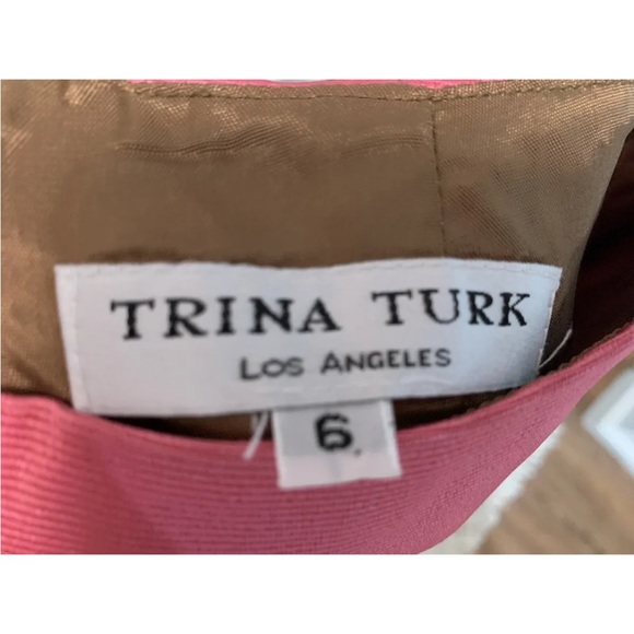 Vintage Trina Turk Pink Pants w/ Rhinestones - size 6 - Picture 4 of 5